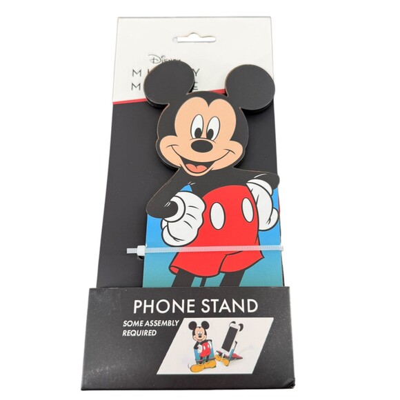 Disney Mickey Mouse Phone Stand Holder Pop Creations Faux Wood Apple Android NEW - Picture 2 of 6